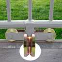 4" Heavy Duty Sliding Gate Rollers Wheels 2 Sets V Groove Slide Wheel Solid 4" Dia 1-3/4" Width Double Bearing 3000 Lbs Capacity with Screws