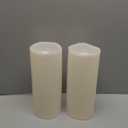 NURADA Large Outdoor Flameless Candles 12" x 5" - Waterproof LED Pillar Flickering Candle Battery Operated with Timer Remote Control for Patio Porch Lanterns Decor - Long Lasting Set of 2 (Ivory White)
