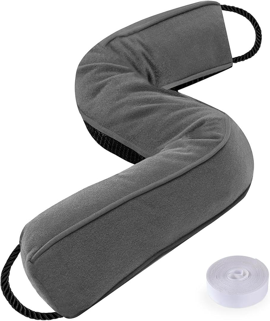 Sunolga 38" Door Draft Stopper Blocks Hot Cold Air with Removable Washable Cover for Gaps Up to 3", All-Season Noise and Wind Seal for The Bottom of Door and Window, Grey (Gray)