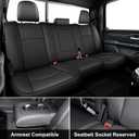 AOMSAZTO Custom Fit Truck Seat Covers for Dodge Ram 1500(2009-2018) & 2500(2010-2018) Car Seat Covers Limited Faux Leather Full Set Car Interior Accessories Black