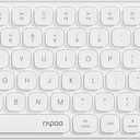 Rapoo 9010M Multi-Device Keyboard and Mouse Combo, 2.4GHz/Bluetooth 5.0/4.0 Wireless Keyboard & Mouse Set for Windows/Mac/Linux/Chrome, Support 4 Devices, Low-Profile Silent Click, Battery Powered