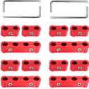 12 Piece Automotive Engine Spark Plug Wire Separator Set for 8mm 9mm 10mm Spark Plug Wire Retaining Clips - Keep your wires organized and protected! (red)