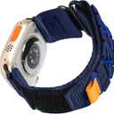 Nylon Apple Watch Bands For Men Para Apple Watch 42mm 44mm 45mm 46mm 49mm,Series11/10/9/8/7/6/5/4/3/2/1/Ultra2/3,Sport Loop Band Comfortable Braided Stretchy,Velcro Tactical Braided Generation Mens (Royal Blue)