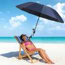 Beach Chair Umbrella with Clamp 360 Adjustable Clip On Umbrella for Camping Chair UPF 50+ UV Protection Sun Shade Portable Stroller Umbrellas for Travel, Wheelchair, Boat, Patio, Golf Cart