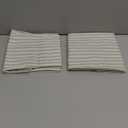 Striped Kitchen Pinch Pleat Small Curtains with Hooks 30 Inch Length for Bathroom Windows,Sage Green (24"W x 30"L (Pack of 2))