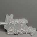Mornajina 16.5'' x 11.8'' Happy Birthday Neon Sign for Backdrop Wall Decor, USB Powered Happy Birthday Led Sign for Backdrop Light up Sign Dimmable Neon Light for Birthday Party Decorations (White)