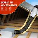6 Inch 25 Feet R4.2 Insulated Flexible Duct | High-Efficiency Thermal Insulation | Suitable for Heating & Cooling
