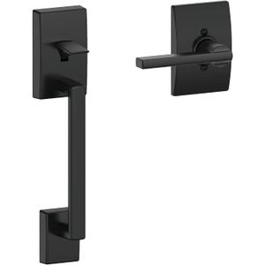 Schlage FE285 CEN 622 LAT CEN Century Front Entry Handleset with Latitude Lever, Lower Half Grip, Matte Black