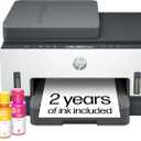 HP Smart Tank 7301 Wireless All-in-One Ink Tank Printer, Scanner, Copier with 2 Years of Ink Included, Best-for-Home Office, Cartridge-Free Refillable, AI-Enabled (28B70A)