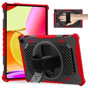 ROISKIN 360 Rotating Kickstand Hand Strap Case for 2023 Release Tablet Flre Max 11 Case 13th Generation for Kids,Also for iPhone Nokia Sony 11in (Black+Red)