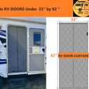 Thermal Insulated RV Door Cover Magnetic Closure for Draft-Free Winter Living RV Door Insulation Blanket for Inside Camper Keeps Heat in & Cold Out