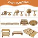 MACIFECI Gold Dessert Table Display Set, 11PCS Metal Gold Cake Stand Set, Including Cupcake Tower Stand, Dessert Tray, Risers Stands, for Wedding, Party