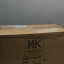 K&K Interiors 20336A 18 Inch Resin Gray and Black Bunny Holding Clock