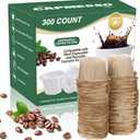 CAPMESSO Disposable Coffee Paper Filters Replacement Kerig Filter Compatible with Reusable Single Serve Pods Keurig Coffee Maker-300 Count (Natural)