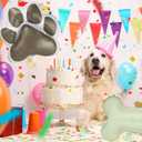 Gejoy 118 Pcs Blue Birthday Party Supplies Dog Theme Balloon Arch Puppy Bone Paw Ballon Blue Theme Happy Birthday Party Decorations Balloons Garland Kit(Cute Color)