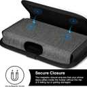 Ykooe Rugged Nylon Holster Compatible with iPhone 16/15/14/13/12 Pro Max & Plus,17 Air Models, Galaxy S24/S23/S21/S20 FE Cell Phone Belt Holder for Men, Dark Grey - XL