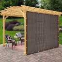 Fence Privacy Screen Balcony Sun Shade Cloth 6'6"x9'9" 80% Shade Fabric Outdoor Patio Screens Mesh Panels Apartments Railing Cover UV Protection for Backyard Garden Porch Deck (Coffee)