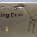 39.4 in Computer Desk w/Storage, Portable Folding Desk No-Assembly (Black)
