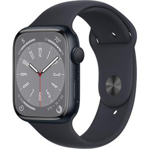 APPLE Watch Series 8 (GPS, 45 mm) Midnight Aluminum Case with Midnight Sport Band 