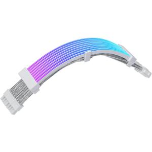 2x8 Pin RGB GPU Cable, PCIE RGB PSU Cables 5V 3Pin ARGB Graphics Card Power Supply Extension,for PC Build,Four Sides Lighting Strips