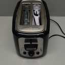 Toastmaster 2-Slice Toaster - Black with Stainless Steel - Kitchen Essential for Sandwich Bread & Breakfast Toast - Toaster with Wide Slots, High Rise Toast Lift & Cool-Touch Exterior