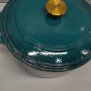 Mueller DuraCast 6 Quart Enameled Cast Iron Dutch Oven Pot with Lid, Heavy-Duty, Oven Safe up to 500 F & Across All Cooktops, Wedding Registry Ideas & Gifts, Emerald
