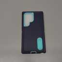 BaHaHoues for Samsung Galaxy S24 Ultra Case with Built in Kickstand, Shockproof/DropProof Military Grade Protective Cover for Galaxy S24 Ultra 5G (Dark Blue/Aqua Blue)