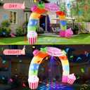 HZGDEJTG 11FT Birthday Arch Outdoor Inflatable Decoration for Birthday Parties, with LED Lights, Suitable for Gardens, Patios, and Lawns
