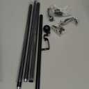 Black Curtain Rods 48 to 84 Inches(4-7 Feet),5/8 inch Splicing Drapery Rods,Small Curtain Rods Set,Size: 36''-88'',Matte Black