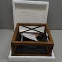 Flush Mount Ceiling Light Fixture for Kitchen Hallway, 2-Light Close to Ceiling Light with Black Metal and Wood Design, Rustic Farmhouse Ceiling (Bulb not Included)