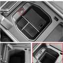 3PCS Center Console Organizer Compatible with 2020-2024 Land Rover Defender 90 110 130 (ONLY for Refrigerator Version) Armrest Storage Box Insert Tray Sets Interior Accessories