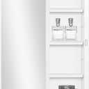 Fundin White Plastic Medicine Cabinet, Mirror Door with Round Corner Metal Frame, Recessed and Surface Mount Bathroom Wall Medicine Cabinet, 16 x 28 inch Mirror Size