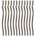 Myard 32-1/4 Inches Heavy Duty Iron Deck Balusters Furniture with Screws for Facemount Railing Fencing, European Baroque Silhouette Wrought Style (25-Pack, Bronze)