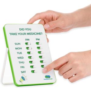 Medication Tracker & Pill Reminder | Visual Reminder Alarm | 7 Day AM PM Medication Reminder | Take and Slide | No More Second-guessing or Double-dosing | Perfect for The Elderly (Two Column English)