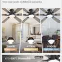 Fanbulous 60 Inch Ceiling Fan with Lights, APP & Remote Control, Flush Mount Low Profile Black Ceiling Fan, 3000-6000K Dimmable LED, Quiet Reversible Motor, 6 Blades, 6 Speeds, for Bedroom Living Room, Black
