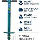 ProPlugger 5-IN-1 Lawn Tool and Garden Tool, Bulb Planter, Weeder, Sod Plugger, Annual Planter, Soil Test