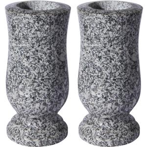 Natural Granite Cemetery Vase for Grave Headstone Decoration Timeless Memorial