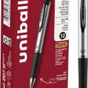 uniball 207 Impact Gel Pen, Retractable, Bold 1 Mm, Blue Ink, Black/blue Barrel