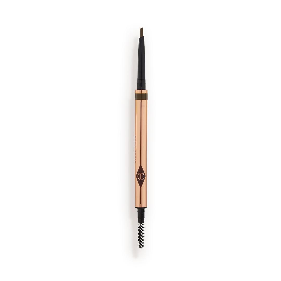 Charlotte Tilbury Brow Cheat Eyebrow Pencil - Refillable Micro-Precision Brow Pencil with Angled Tip for Natural Hair-Like Strokes - 16-Hour Wear, Waterproof, Vitamin E + Carnauba Wax,Dark Brown