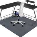 Chair Mat for Hard Floors, QQpony 1/6" Thick 63"x51" Office Chair Mat for Hardwood Floors, Premium Floor Protector Desk Rug for Home Office (Dark Grey)