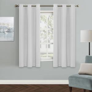 MYSKY HOME Grommet top Thermal Insulated Window Blackout Curtains, 42 x 63 Inch, Greyish White, 1 Panel