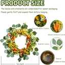 Carrot Wreath for Front Door Decorative Easter Wreath with Carrots Eucalyptus Leaves and Berries Spring Decorations Easter Door Wreath for Home Party Easter Gifts Celebrations