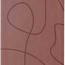 4mm Cushioned Exercise Mat for Yoga & Pilates - Anti Slip, Polyurethane with Suede Top & Carrying Strap (Rose Pink)