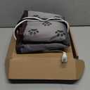 Pet Heating Pad 22x18 in with Smart Thermostat Switch and Power Line Protection Tube,Obtained MET and UL Dual Certification,Waterproof Cat Heating pad-Paw Print