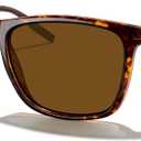 MERRY'S Unisex Polarized Aluminum Sunglasses Vintage Sun Glasses For Men/Women S8286 (Leopard Frame/Brown Lens/Brown Temples)