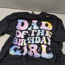 Dad of The Birthday Girl Tie Dye Colorful 1st Bday T-Shirt size XL