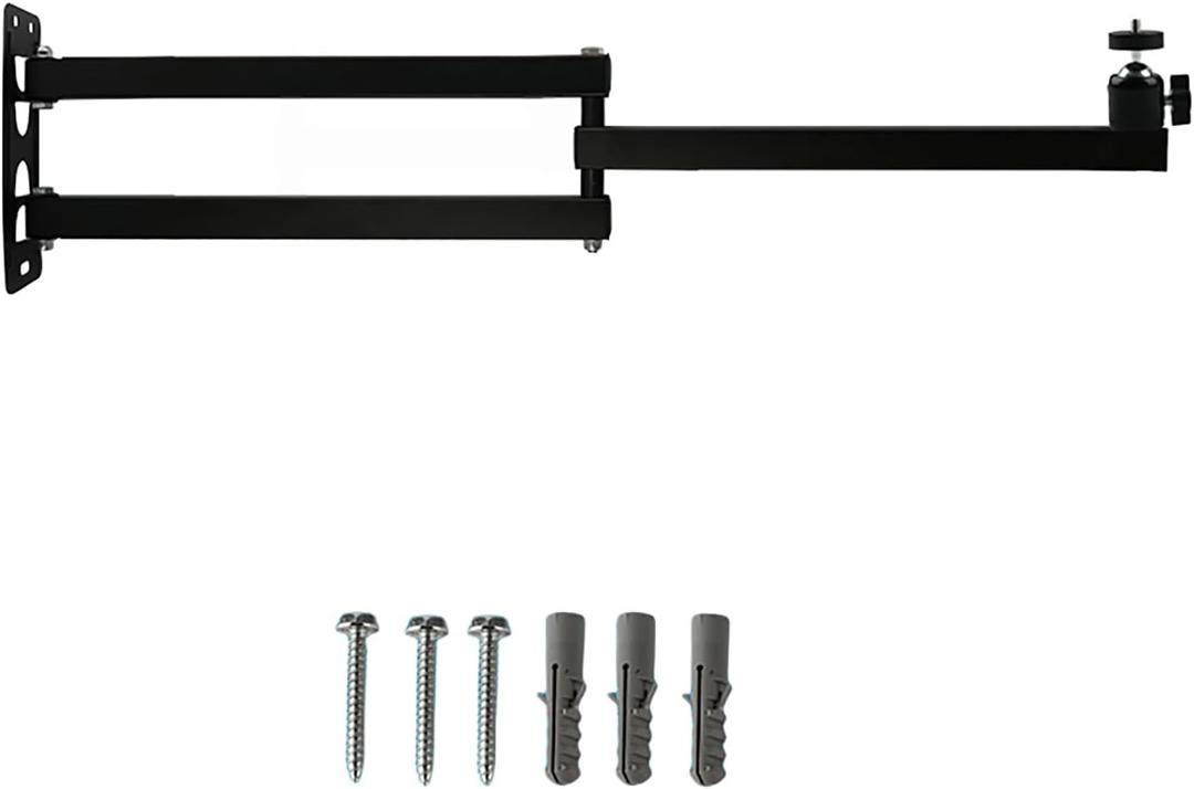 Foldable Projector Wall Mount Universal Ceiling Wall Projector Mount Stand Projectors Bracket,1/4" Screw Size (Wall Mount) (B 16.1 * 15.7in)