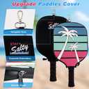 Big Crazy Pickleball Paddle Cover, Pickleball Paddle Case, Pickleball Paddle Covers for Paddle Protect, Bear Flamingo Pickleball Cover with Zipper, Pickleball Gift (Blue)