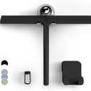 GTEWERK Shower Squeegee for Glass Doors, Silicone Window Squeegee, Bathroom and Glass Cleaning - Black - 11 Inch