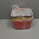 6Pcs Small Storage Bins with Lids, Stackable Plastic Organizer Bin Storage Containers for Organizing, Shelf Baskets for Pantry Cabinet Shelves Desktop Freezer Drawer Organization (6 Color, Small)